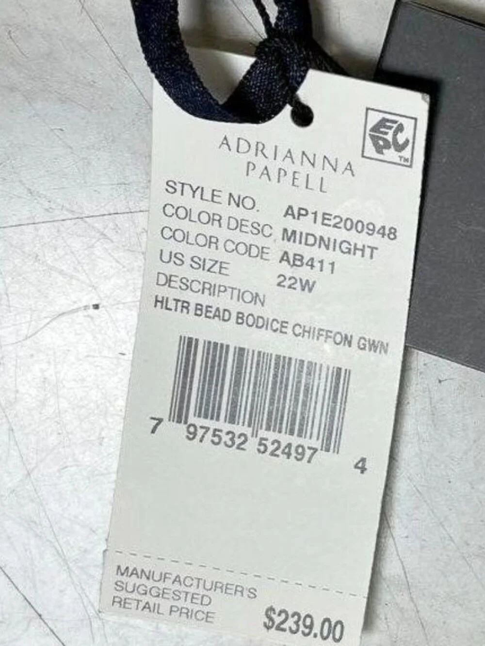 Halter Bead Bodice Chiffon Gown - Picture 6 of 6